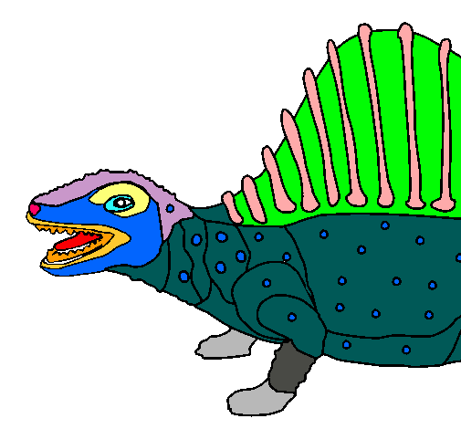 Dibujo Dinosaurio pintado por larry_bola