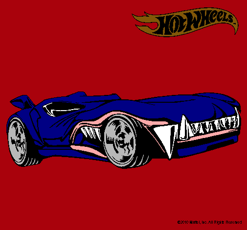 Dibujo Hot Wheels 3 pintado por sebita