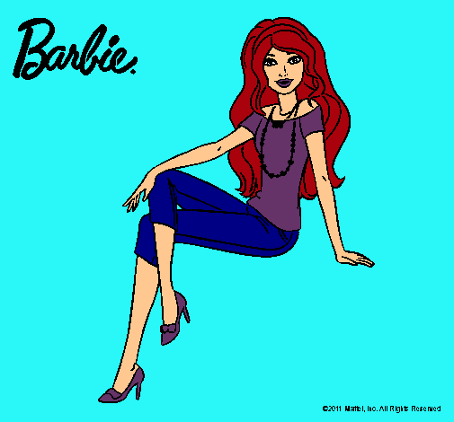 Dibujo Barbie moderna pintado por estrella24