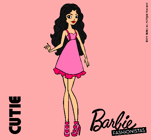 Dibujo Barbie Fashionista 3 pintado por Ezperanza