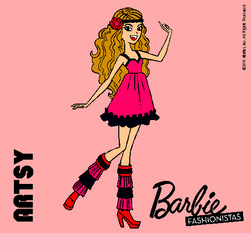 Dibujo Barbie Fashionista 1 pintado por ezza_chikaale