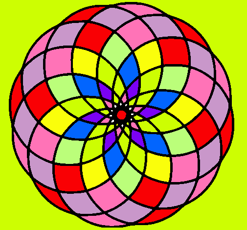 Dibujo Mandala 4 pintado por colorines