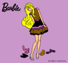 Dibujo Barbie y su colección de zapatos pintado por aniatek