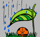 Dibujo Mariquita protegida de la lluvia pintado por Anto265