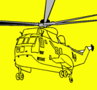 Dibujo Helicóptero al rescate pintado por asdft