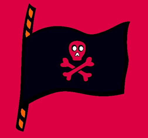 Dibujo Bandera pirata pintado por nicopint