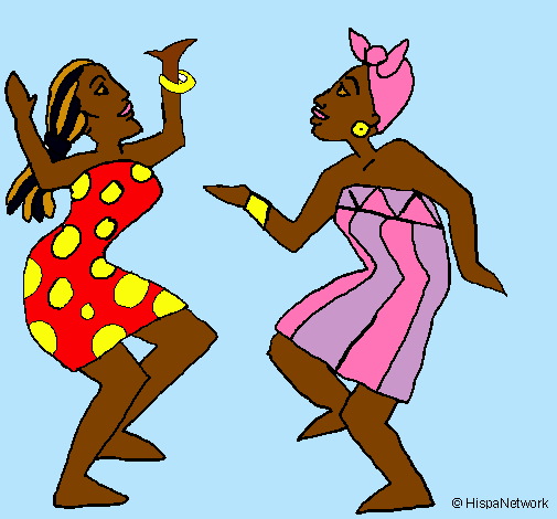 Dibujo Mujeres bailando pintado por Dibujos-nt