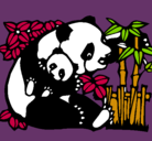 Dibujo Mama panda pintado por mihijoymama 