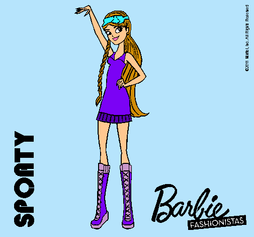 Dibujo Barbie Fashionista 4 pintado por aroha