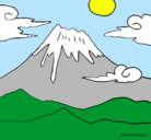 Dibujo Monte Fuji pintado por Keisy