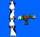 Dibujo Madagascar 2 Pingüinos pintado por jafet