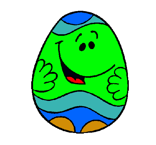 Dibujo Huevo de pascua feliz pintado por Diego777