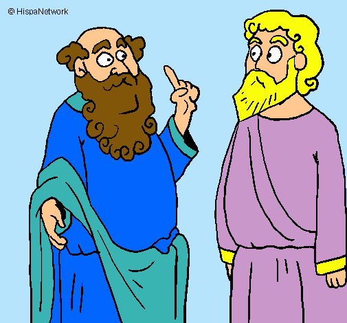 Dibujo Sócrates y Platón pintado por Dibujos-nt