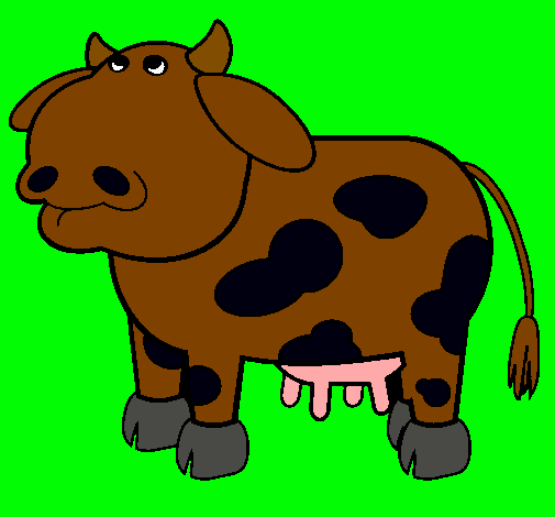 Dibujo Vaca pensativa pintado por Manases