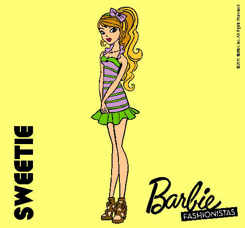 Dibujo Barbie Fashionista 6 pintado por vctoria