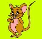 Dibujo Ratón pintado por ardilla