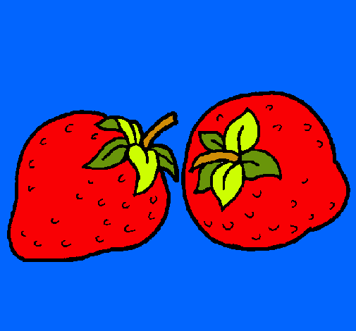 Dibujo fresas pintado por karito2611