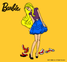 Dibujo Barbie y su colección de zapatos pintado por citlaly