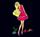 Dibujo Barbie y su colección de zapatos pintado por Elisa971