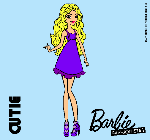 Dibujo Barbie Fashionista 3 pintado por aroha