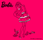 Dibujo Barbie y su colección de zapatos pintado por maryajomagberin