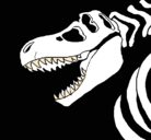 Dibujo Esqueleto tiranosaurio rex pintado por kittykrac