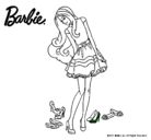 Dibujo Barbie y su colección de zapatos pintado por maries