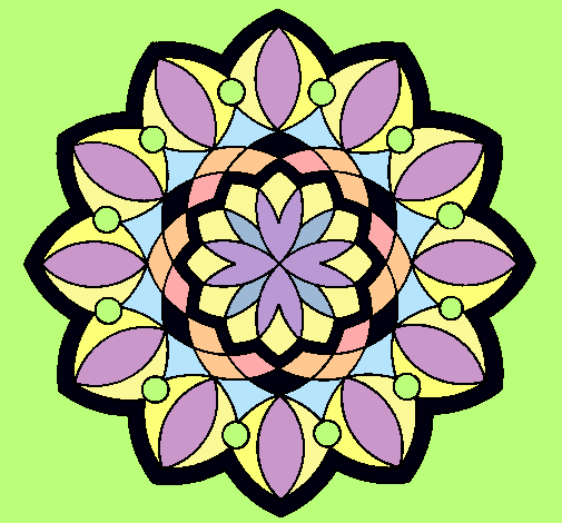 Dibujo Mandala 20 pintado por blanca