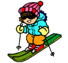 Dibujo Niño esquiando pintado por FREESKI