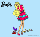 Dibujo Barbie y su colección de zapatos pintado por NATIALEGRE