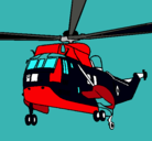 Dibujo Helicóptero al rescate pintado por cuecuecha