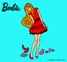 Dibujo Barbie y su colección de zapatos pintado por morens