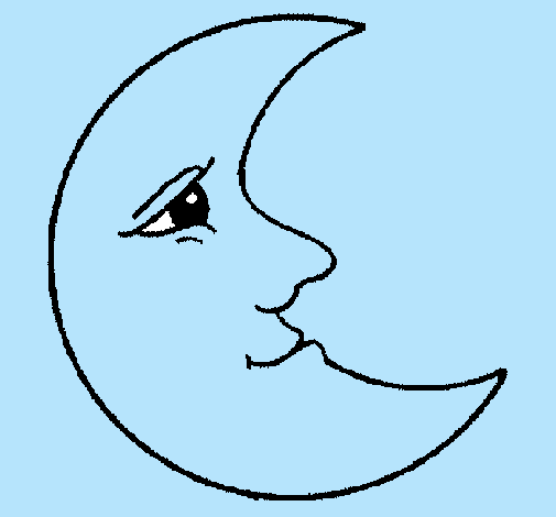 Dibujo Luna pintado por alala