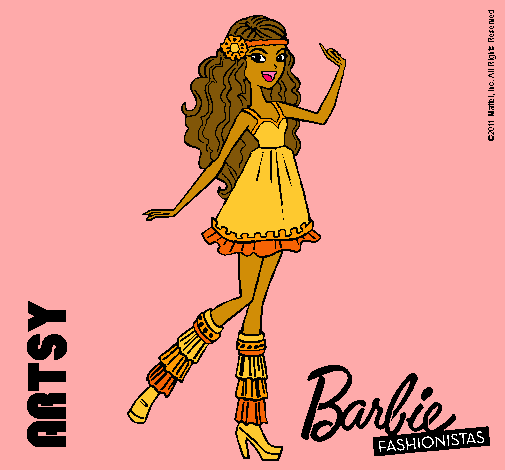 Dibujo Barbie Fashionista 1 pintado por terenoa2