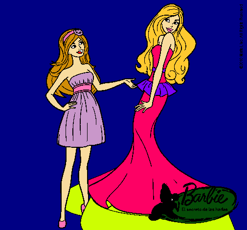 Dibujo Barbie estrena vestido pintado por Emma1998