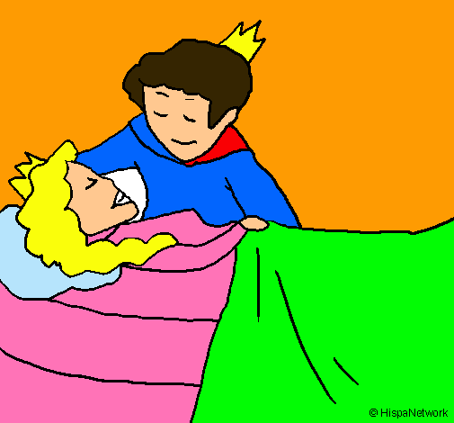 Dibujo La princesa durmiente y el príncipe pintado por nicopint