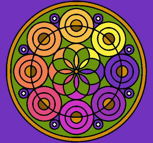 Dibujo Mandala 35 pintado por blanca