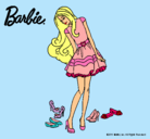 Dibujo Barbie y su colección de zapatos pintado por muchos