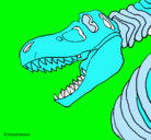 Dibujo Esqueleto tiranosaurio rex pintado por defelipealv