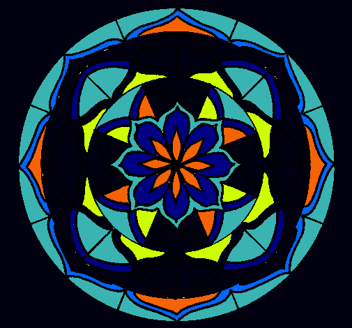 Dibujo Mandala 6 pintado por blanca