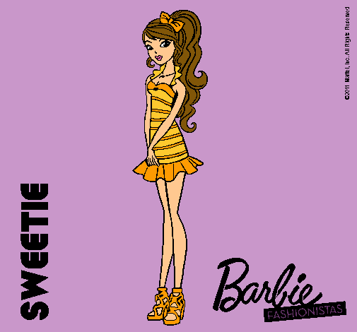 Dibujo Barbie Fashionista 6 pintado por terenoa2