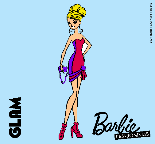 Dibujo Barbie Fashionista 5 pintado por aroha