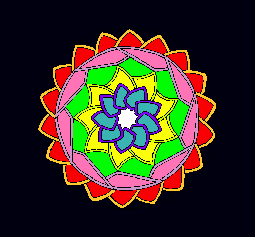 Dibujo Mandala 1 pintado por mariajos