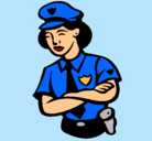 Dibujo Mujer policía pintado por 222333444