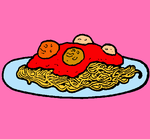 Dibujo Espaguetis con carne pintado por Gemix
