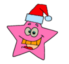 Dibujo estrella de navidad pintado por laxiorma