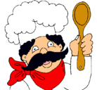 Dibujo Chef con bigote pintado por adriiii