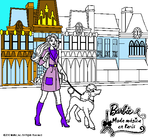 Dibujo Barbie y su perrita pintado por  NATIWAPPA