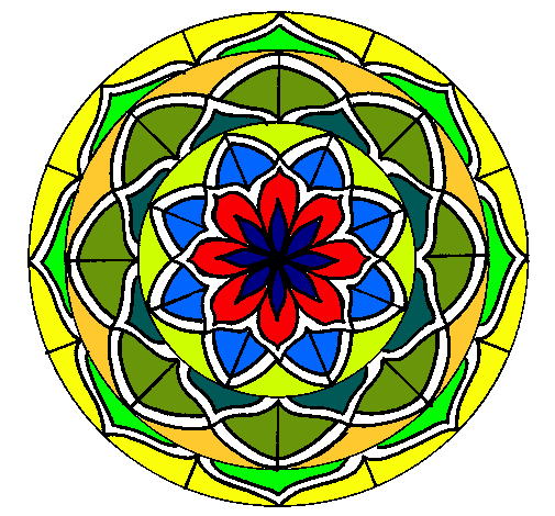 Dibujo Mandala 6 pintado por Lillallala