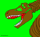 Dibujo Esqueleto tiranosaurio rex pintado por x-vddgddras